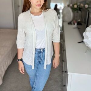 Zarina Cream Elegant Cardigan L(6)Size